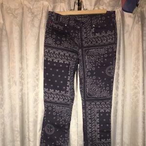 Bandana pattern jeans
